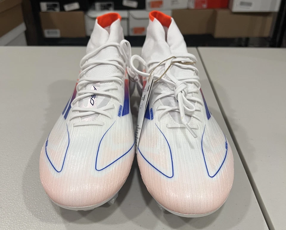 Adidas F50 Elite Mid SG Soccer Cleats White ADV Pack IH3152 Women’s 13 Men’s 12 - Image 2 of 4