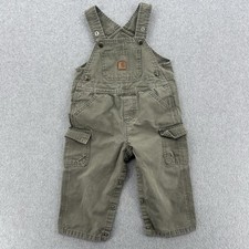 Vinatge Carhartt Overalls Baby Boys 18 Month Canvas Bib Cotton Logo