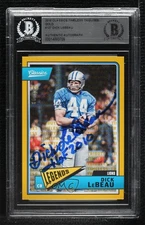 BAS 2018 Classics Legends Timeless Tributes Gold /99 Dick LeBeau BGS Authentic