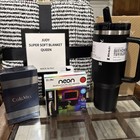 Stanley Quencher 40 oz Travel Tumbler Black with Handle & Flip‑Straw Lid Bundle 