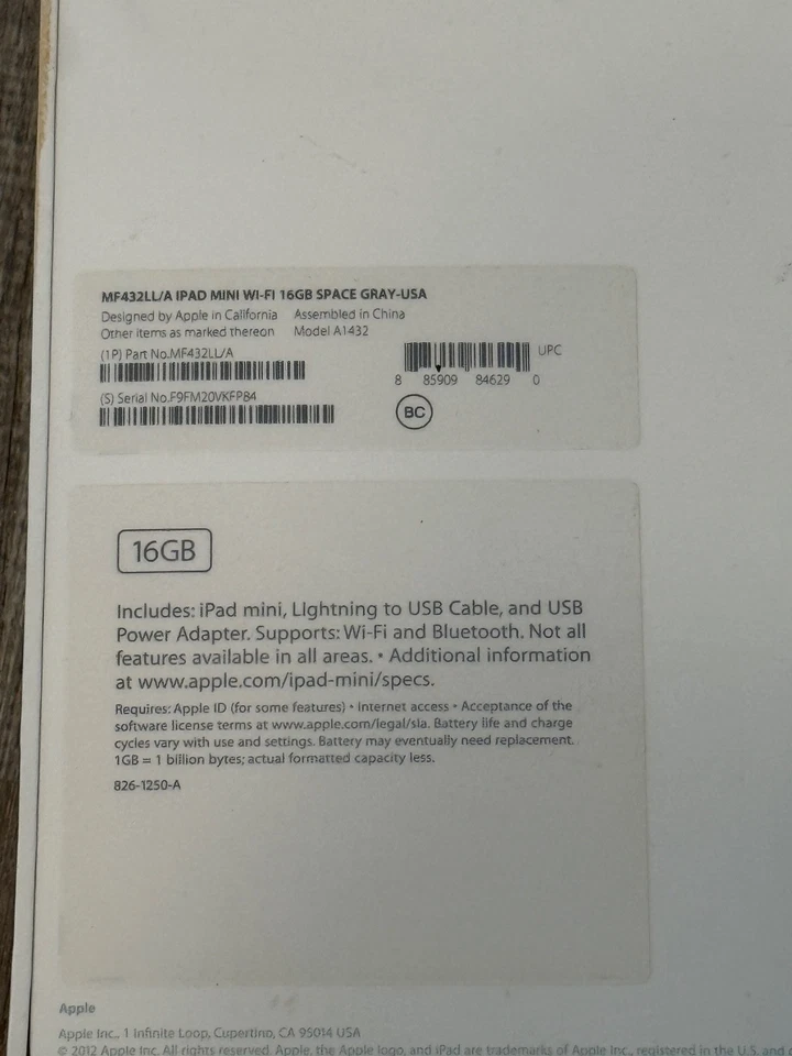 Faxtory SEALED Apple iPad Mini A1432 16GB Wi-Fi - Black MD528LL/A - Sealed  - Image 3 of 4