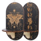 2pcs Holzkristallregal Kristallanzeige Bohemian Wand Hanging