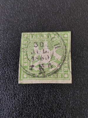 AD Württemberg, Mi.Nr. 13, gestempelt, Biberbach