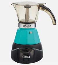 IMUSA GAU-18230 3-Cup Electric Moka Espresso - Teal