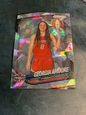 GEORGIA AMOORE 2025 Panini Prizm WNBA Silver Cracked Ice Holo VARIATION RC #140