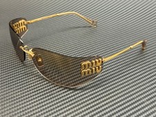 MIU MIU MU A51S 5AK20P Gold Brown Mirror Bronze Women's 75 mm Sunglasses