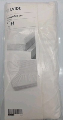 IKEA ULLVIDE Spannbettlaken für Matratzenauflage, weiß, 160x200 cm 504.843.02