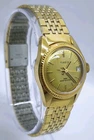 Vtg 1980s Timex Fluted Bezel Gold Plated Mechanical Hand Wound 25mm Ladies Watch