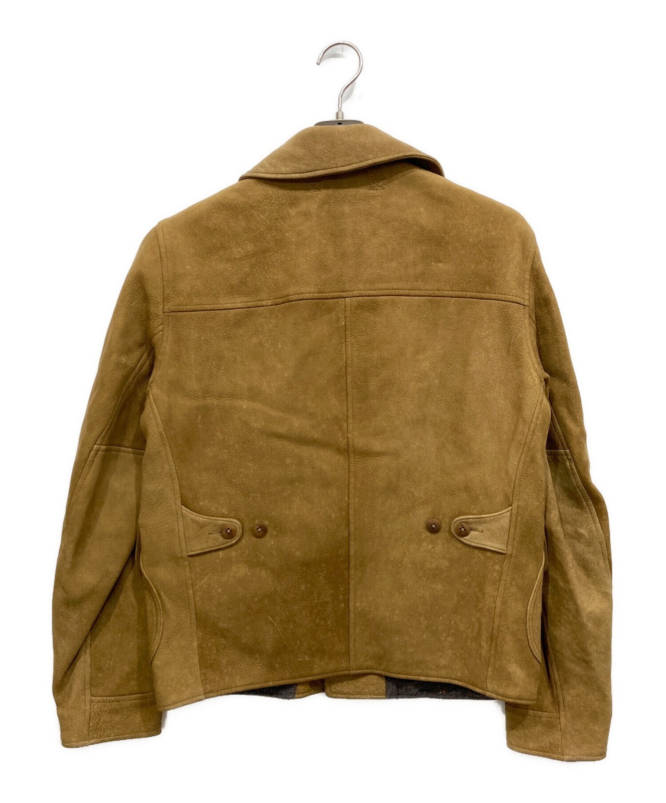 RRL Ralph Lauren WALKER DEERSKIN JACKET Size S Beige Men's Buttoned Pre-owned image 2