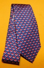 BOY'S VINEYARD VINES MADE IN U.S.A. BLUE/RED/PINK BASEBALL/WHALE THEME TIE.