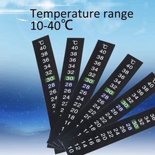 Stick-On LCD Thermometer Strips - 4 Pack, Adhesive, 10-40℃ Sensing Range