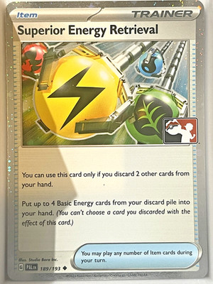 Pokémon TCG Superior Energy Retrieval Prize Pack Cosmo Holo 189/193 NM