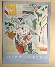 Jane Piper Flowers Onan Oval I Original Lithograph Poster