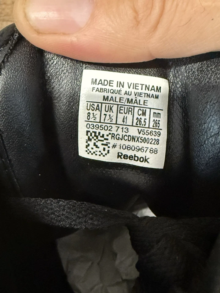 Zapatillas deportivas Reebok T-Raww negras de gamuza talla 8,5 retro de caña alta con suela de goma para hombre Foto 3 de 4