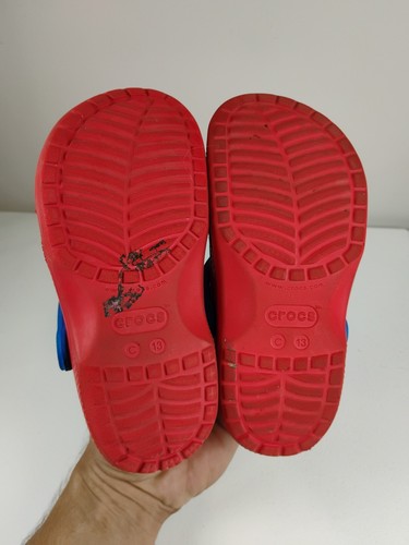 Crocs Scarpe Bambini Ragazzi Rosso Spider-Man Zoccoli, Scarpe Slip On C-13 - Foto 10 di 11