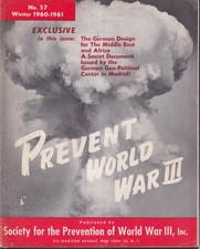 PREVENT WORLD WAR II Winter 1960-1961 Germans in Spain & Africa Wm Shirer