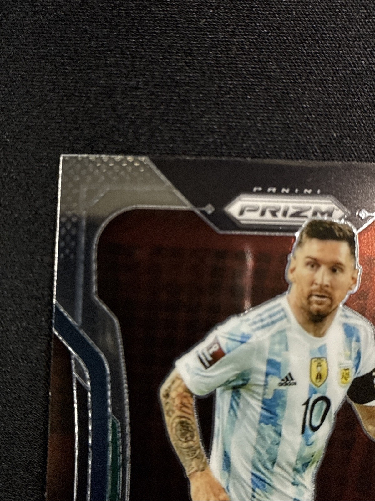 2022 FIFA World Cup Qatar Panini Prizm Lionel Messi Argentina Base #7 view 2