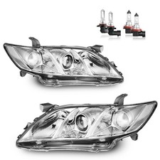 Pair Chrome Headlights For 2007 2008 2009 Toyota Camry Headlamps Wbulbs Lhrh Pair Chrome Headlights For 2007 2008 2009 Toyota Camry Headlamps Wbulbs Lhrh
