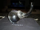 Steuben Glass Elephant Trunk Up - Signed - Very Good Condition - #8268