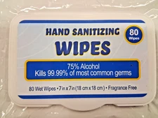 Ethyl Alcohol Hand Sanitizing Wipes 24 Pack (1920 Wipes Total)  Unscented, Large