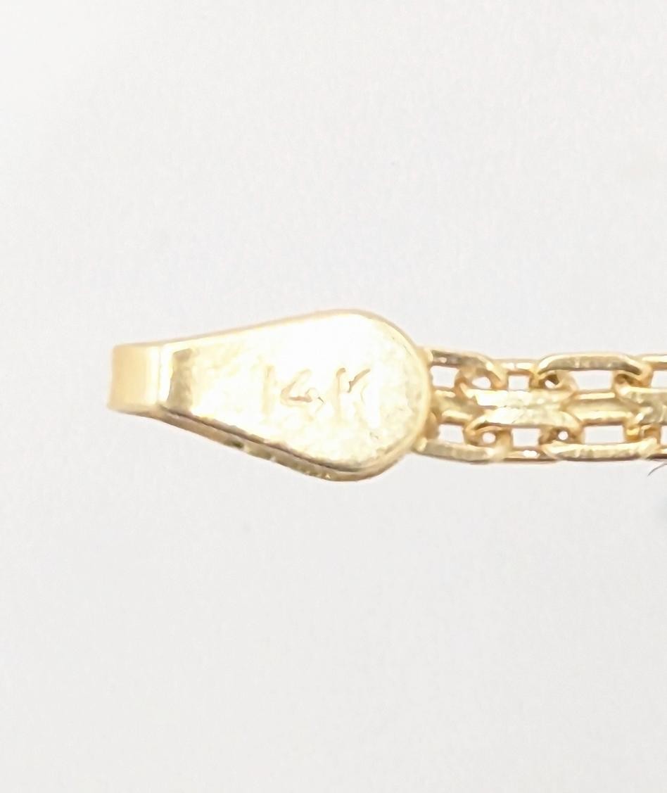 14K Solid Yellow Gold 2.7g Two Interlocking Heart… - image 10