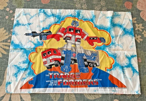 Vintage Hasbro Transformers Standard Pillowcase 1984