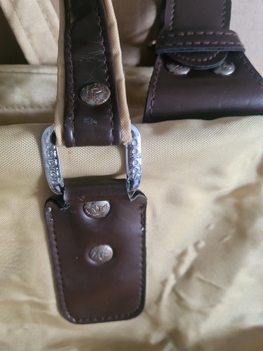 Rara borsa Adidas vintage beige e marrone borsa sportiva Holdall borsa da viaggio anni 70/80 - Foto 5 di 24