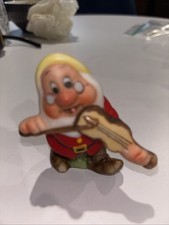 The Walt Disney Co Schmid Doc Dwarf Figurine Playing Violin 1980's Disney Store