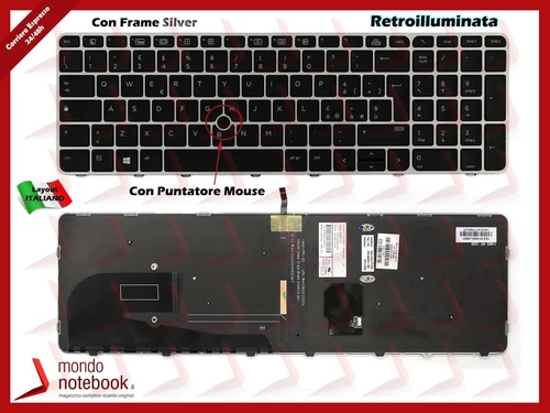 TASTIERA HP Elitebook 850 G3 -G4 - 755 G3 G4 - ZBOOK 15U G3 RETROILLUMINATA