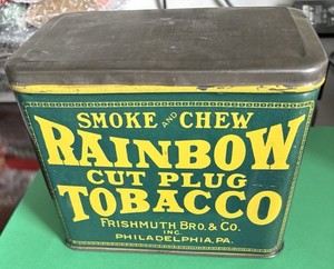Rainbow Cut Plug Early Tobacco Tin Cut Plug Tobacco