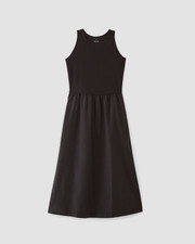 Everlane Supima Cotton High Neck Riviera Dress Black Sleeveless Size Small NWT