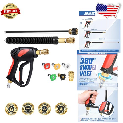 #ad Elite Pressure Washer Gun 4000 PSI Swivel Wand Brass M22 Quick Connect $84.59