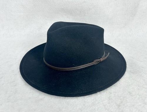 Gorra negra Country Gentleman Lite fieltro Outback 100 % lana repelente al agua - Imagen 1 de 10