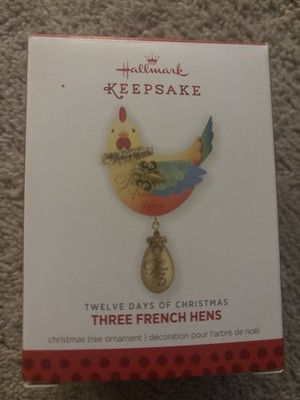 Hallmark Keepsake Three French Hens Ornament 2013 Twelve Days of Christmas