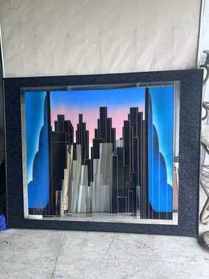 Laurel Street Art club Mirror Art Piece City landscape