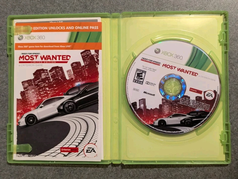 Need for Speed: Most Wanted Limited Edition (Microsoft Xbox 360) CIB Scratches  - Image 2 of 4