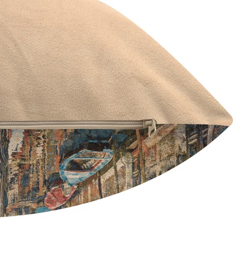 Fundas de almohada de cojín de tapiz europeo grande Venice decoración del hogar (nuevas) 18x18 pulgadas - Imagen 8 de 12