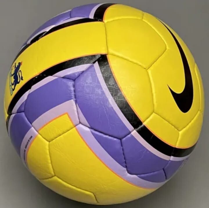 old yellow premier league ball
