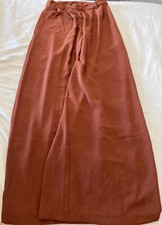 zara womens wide leg pants Burnt Orange Sz Small 45.90