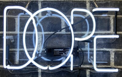 Dope White Acrylic 14'' Neon Sign Lamp Light Shop Glass Beer Bar Decor Gift EY