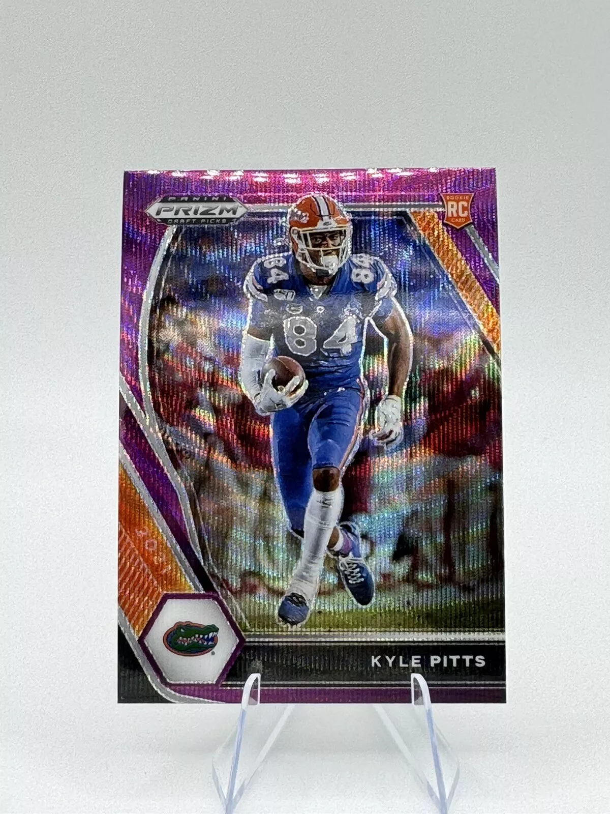 2021 Panini Prizm Draft Picks Purple Wave Kyle Pitts 108 Rookie