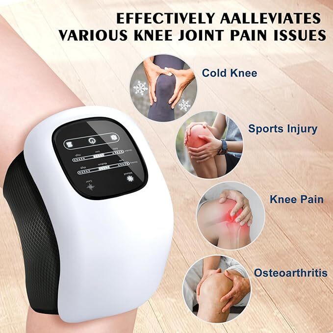 Knee Massager with Heat Vibrating Laser Infrared Therapy Relief for Kneed Pain