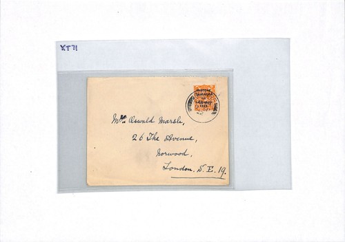 IRELAND Cover GB *RIALTAR* 2d Overprint Gorey GUAIRE Sep 1922 CDS (Wexford) XT71 - Picture 8 of 14