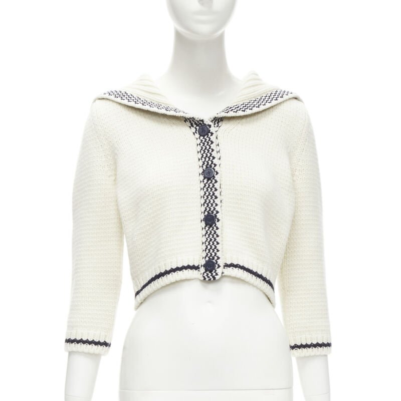 CHRISTIAN DIOR 2021 Mariniere wool cashmere beige sailor CHRISTIAN DIOR 2021 Mariniere wool cashmere beige sailor