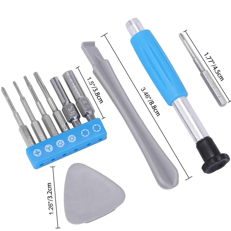 Triwing Screwdriver Repair Tool Kit 10 in 1 For Nintendo Switch SNES N64 NES Wii - Image 2 of 4