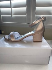 Women's Block Heel, Open Toe , Low Heels Dress Wedding Shoes