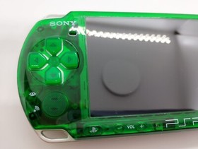 Sony PSP-3000 Playstation Portable Handheld Console Clear Green Customized