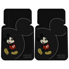 New Disney Mickey Mouse Vintage Rubber Floor Mats Universal Front Pair