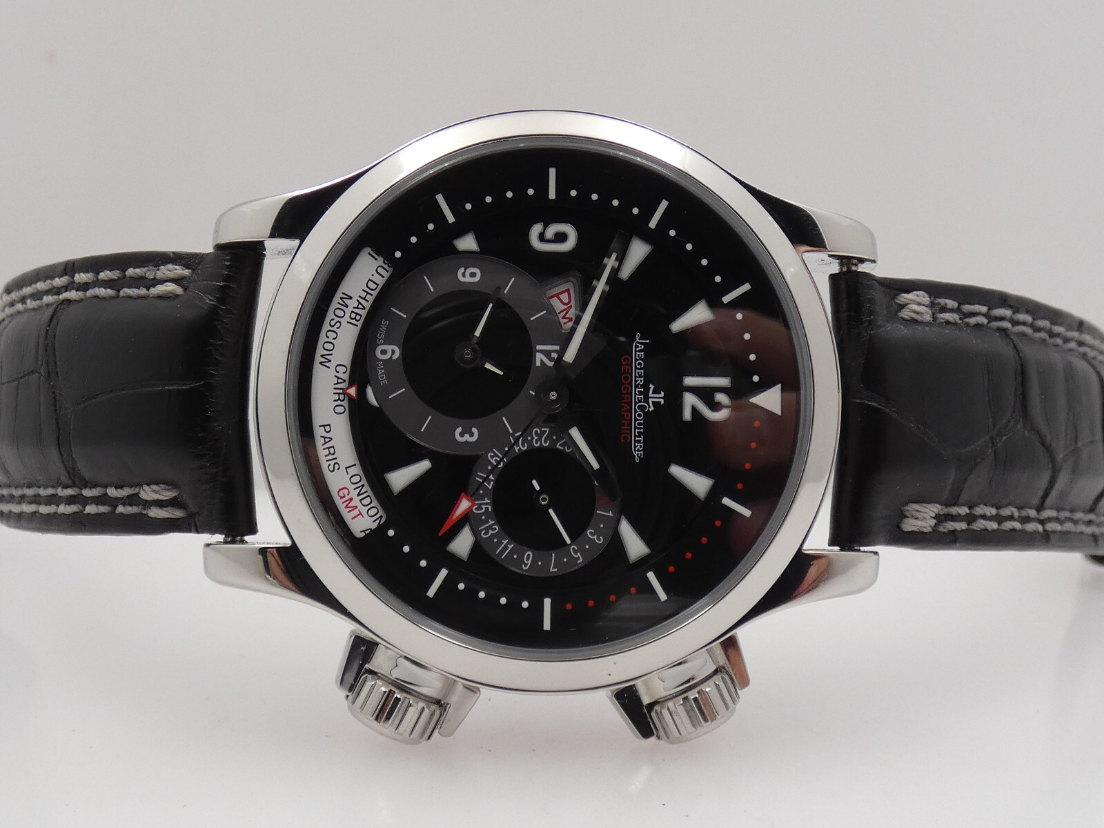 JAEGER LE-COULTRE MASTER COMPRESSOR GEOGRAPHIC 146.8.83 2000'S AUTOMATIC WATCH image 6