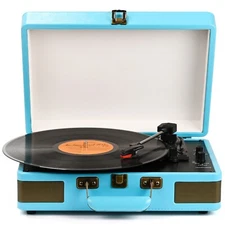Record Player Turntable Portable Suitcase Vinyl Record Player Stereo